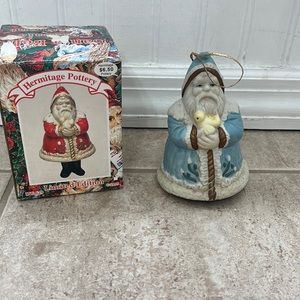 Hermitage pottery, Santa‎ Bell, vintage, 1995